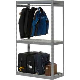 Global Industrial Boltless Luggage Garment Single Rack - 48"W x 24"D x 84"H