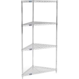 Nexel Shelving Corner Wire Shelving 32"W x 24"D x 63"H