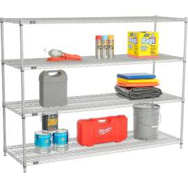 Nexel Shelving Wire Shelving Starter Unit, 72"W x 24"D x 54"H