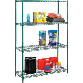 Nexel Green Epoxy, 4 Tier, Shelving-In-A-Box, 36"W x 24"D x 74"H