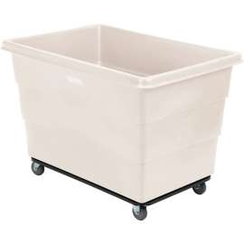 Global Industrial Plastic Bulk Box Truck, 20 Bushel, Steel chassis Base White