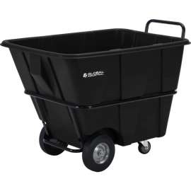 Global Industrial Heavy Duty Plastic Tilt Truck, 1/2 Cu. Yd. Cap, 1400 Lbs. Cap, Black