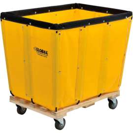 Global Industrial KD, 12 Bushel, Yellow Vinyl Basket Bulk Truck