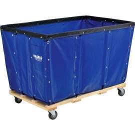 Global Industrial KD, 24 Bushel, Blue Vinyl Basket Bulk Truck
