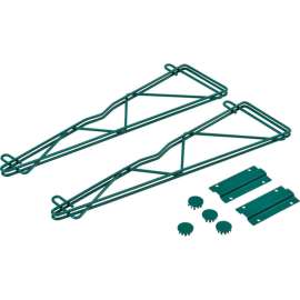 Nexel Poly-Green , Fixed Single Shelf Wall Mount Bracket, 21"D