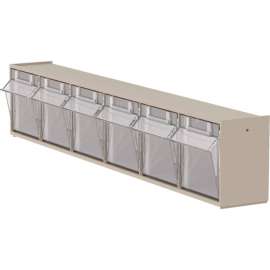 Akro-Mils TiltView 6 Bin 06706 - 23-5/8"W x 3-3/4"D x 4-1/2"H