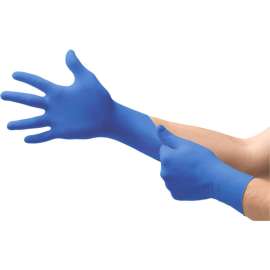 Ansell MICROFLEX Cobalt N19 Nitrile Gloves, Powder-Free, Beaded, Size XL, 100/Pack