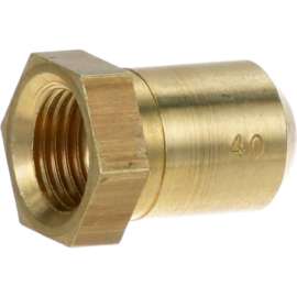 Allpoints 26-1100 Brass Hood Orifice; #40; 3/8"-27 Thread; 1/2"