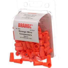 Allpoints 28-1663 Orange Wire Connectors - 100/Pack