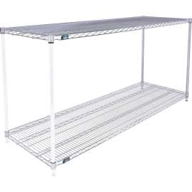 Nexel Shelving Wire Shelving Add-On Unit, 72"W x 24"D x 34"H