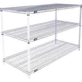 Nexel Shelving Wire Shelving Add-On Unit, 54"W x 21"D x 34"H