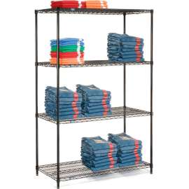 Nexel Shelving Wire Shelving Starter Unit, 36"W x 14"D x 86"H
