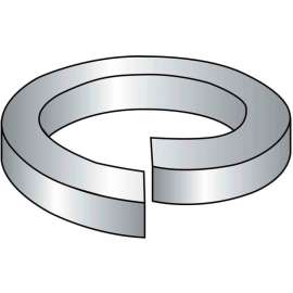 Split Lock Washer - 3/8" - Steel - Thru Hardened - Zinc Yellow - Pkg of 100 - Brighton-Best 340150
