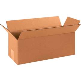 Global Industrial Long Cardboard Corrugated Boxes, 16"L x 6"W x 6"H, Kraft