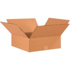 Global Industrial Flat Cardboard Corrugated Boxes, 17"L x 17"W x 6"H, Kraft