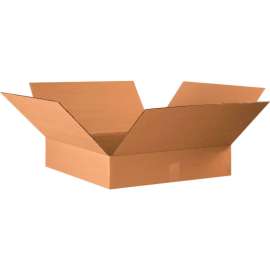 Global Industrial Flat Cardboard Corrugated Boxes, 22"L x 22"W x 4"H, Kraft