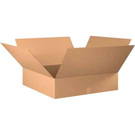 Global Industrial Flat Cardboard Corrugated Boxes, 30"L x 30"W x 8"H, Kraft