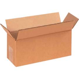 Global Industrial Long Cardboard Corrugated Boxes, 9"L x 4"W x 3"H, Kraft