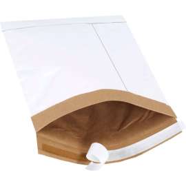Global Industrial Self Seal Padded Mailers, #1, 7-1/4"W x 12"L, White, 25/Pack