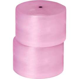 Global Industrial Perforated Anti Static Bubble Roll, 24"W x 250'L x 1/2" Thick, Pink, 2/Pk