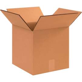 Global Industrial Heavy Duty Double Wall Corrugated Boxes, 12"L x 12"W x 12"H, Kraft