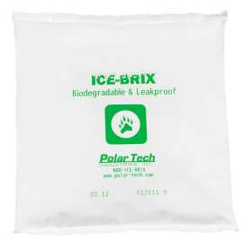 Ice-Brix Cold Packs, 12 Oz., 6"L x 6"W x 1"H, White & Green, 48/Pack