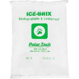 Ice-Brix Cold Packs, 6 Oz., 5-1/2"L x 4"W x 3/4"H, White/Green, 96/Pack