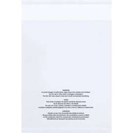 Global Industrial Resealable Suffocation Warning Poly Bag 10"W x 12"L, 1.5 Mil, Clear 1000/Pk