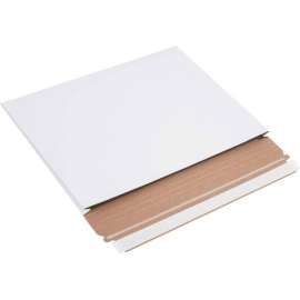 Stayflats Plus Gusseted Mailers, 12-1/2"W x 9-1/2"L x 1"D, White, 100/Pack