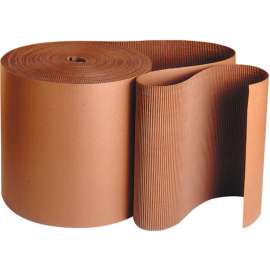 Singleface Corrugated Roll, A Flute, 9"W x 250L, Kraft, 1 Roll