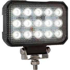 Buyers 5.9 x 4.8" Clear Rectangular Flood Light With 15 LED - 1492190