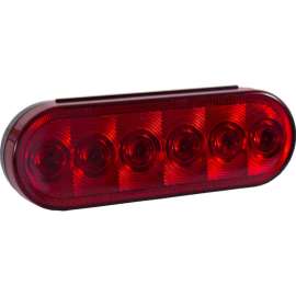 Buyers 6" Red Oval Stop/Turn/Tail Light With 6 LED - 5626156
