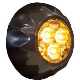 Buyers 1" Amber Round Surface/Recess Mount Strobe Lights With 3 LED - 8892400