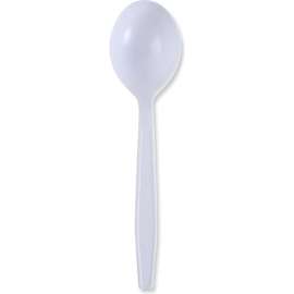 Boardwalk Heavyweight Wrapped Polypropylene Cutlery, Soup Spoon, White, 1,000/case