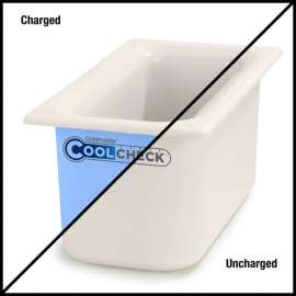 Carlisle Coldmaster Coolcheck Food Pan, 12-11/16"L x 6-7/8"W x 6"H, White