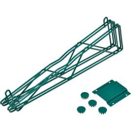 Nexel Poly-Green , Fixed Double Shelf Wall Mount Bracket, 21"D