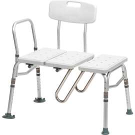 Drive Medical RTL12032KDR Splash Defense Transfer Bennch with Curtain Guard Protection
