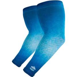 Ergodyne Chill-Its 6695 Sun Protection Arm Sleeves, M/L, White Custom, 1 Pair