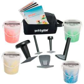 Puttycise TheraPutty Set, 5 Tools, 4 x 5 lb. Putties, Medium (Yellow, Red, Green, Blue)