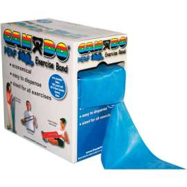 CanDo Perf 100 Low Powder Exercise Band, Blue, 100 yd Roll, 1 Roll/Box