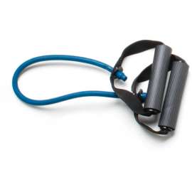 CanDo Exercise Tubing with Handles, Blue, 18"