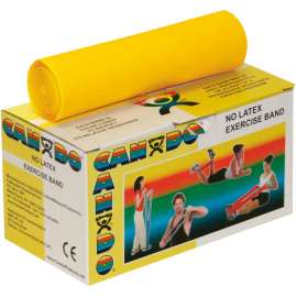 CanDo Latex-Free Exercise Band, Yellow, 6 Yard Roll, 1 Roll/Box