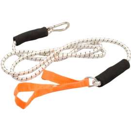 CanDo Bungee Exercise Cord with Attachments, 7' Cord, Gold