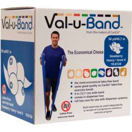 Val-u-Band Latex Free Exercise Band, Blueberry - Level 4, 50 Yard Roll/Box