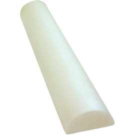 CanDo White PE Foam Roller, Half-Round, 6" Dia. x 36"L