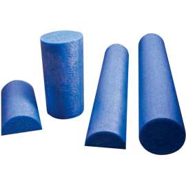 CanDo Blue PE Foam Roller, Half-Round, 6" Dia. x 12"L