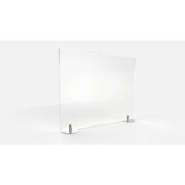 Ghent Desktop Protection Screen - Freestanding 36"W x 24"H, Frosted Thermoplastic