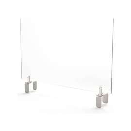 Ghent Partition Extender 36"W x 24"H, Frosted Thermoplastic w/ Attached Clamp