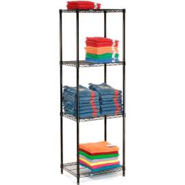 Nexel Shelving Wire Shelving Starter Unit, 42"W x 18"D x 86"H