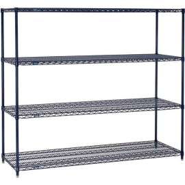 Nexel Nexelon, 5 Tier, Wire Shelving Starter Unit, 60"W x 18"D x 86"H